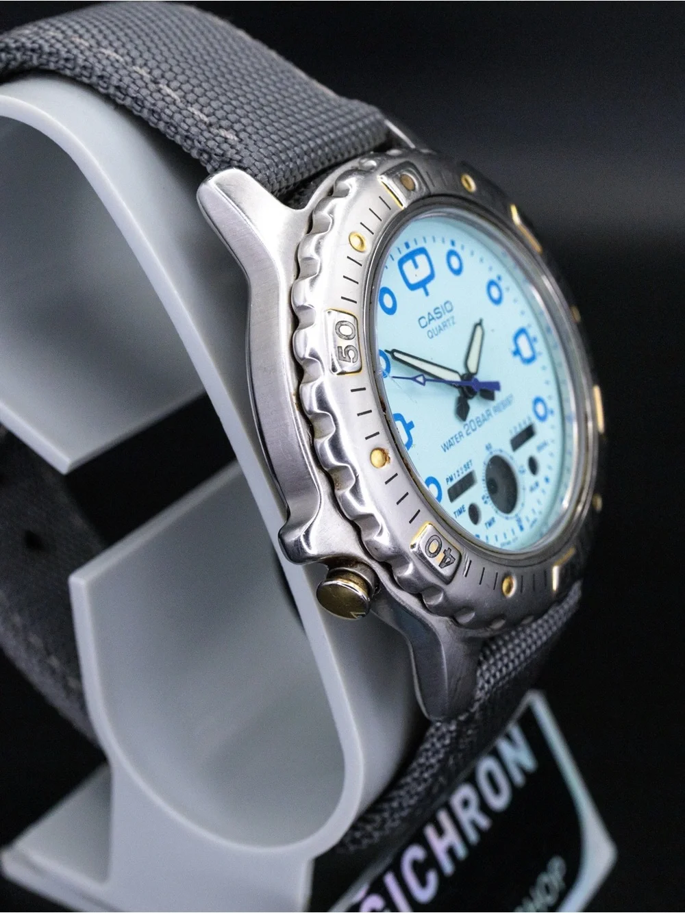 Casio Marlin AD-734 Vintage Analog/Digital 40mm JDM Import Watch READ
